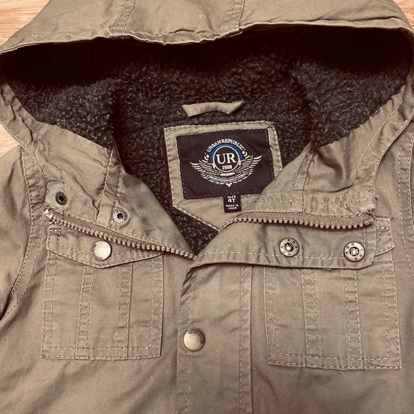 new unisx URBAN REPUBLIC hooded winter jacket sz 4 - Picture 2 of 4